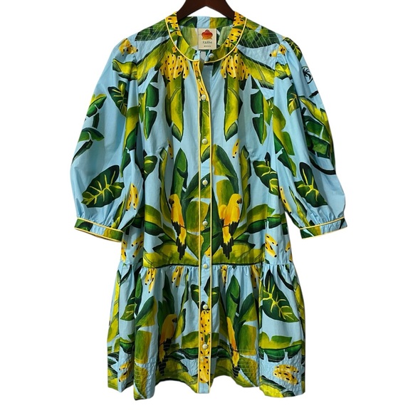 NWT FARM Rio Summer Foliage Dress Size M - Picture 5 of 10